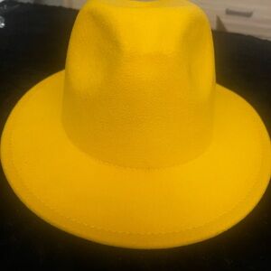 Bright Yellow Fedora Hat